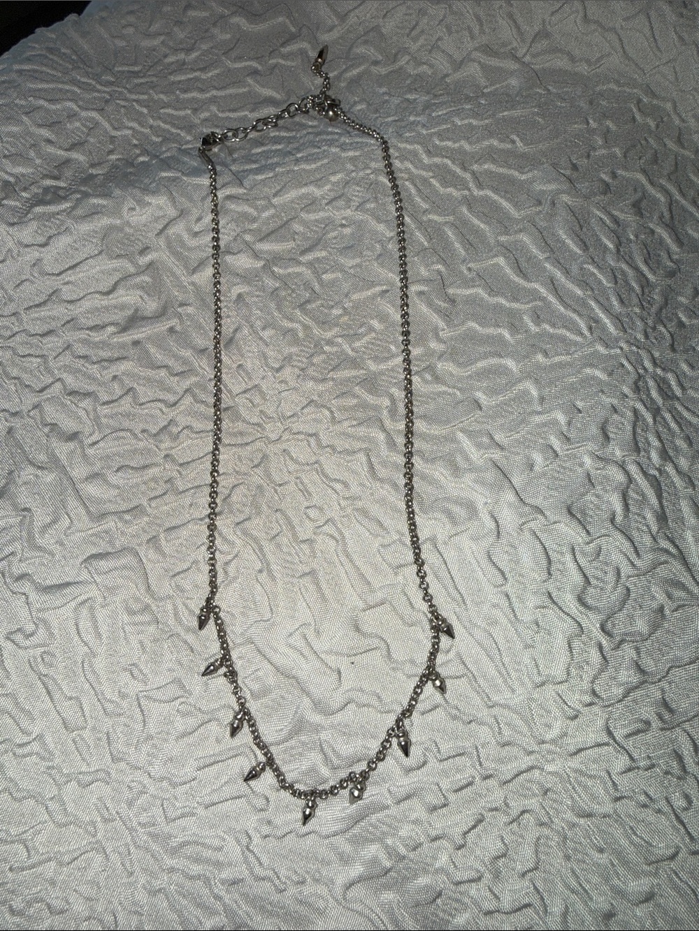 Kendra Scott Silver Spike & Bead Charm Necklace